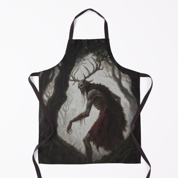 Item preview, Gothic Horned Forest Demon Wendigo Painting designed and sold by DarkHolyQueen.