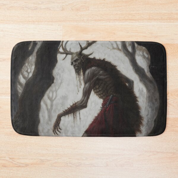 Item preview, Gothic Horned Forest Demon Wendigo Painting designed and sold by DarkHolyQueen.