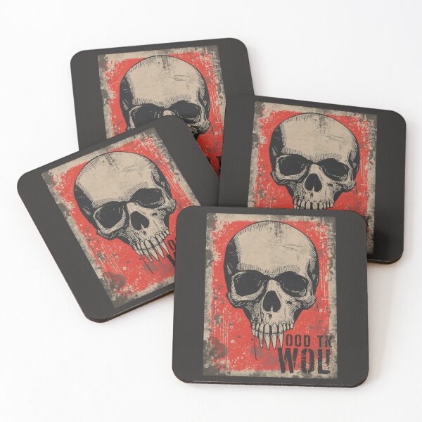 Item preview, Red Grunge Skull Poster Rock Wood Text Art designed and sold by ERODED SELF.