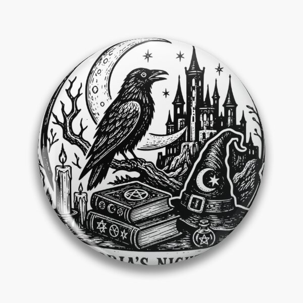 Item preview, Halloween Witch Raven Moon Gothic designed and sold by TeeVerse27.