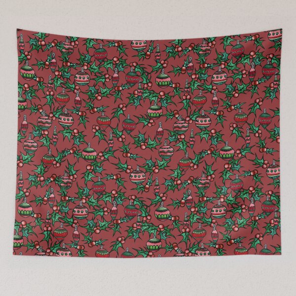 Item preview, Retro Christmas Holly designed and sold by lacychenault.