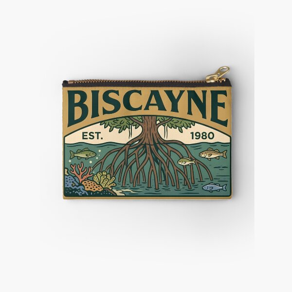 Item preview, Biscayne Vintage Patch Retro Florida Mangrove Coral Reef Ocean Nature Art designed and sold by LittleArij.