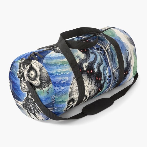 Item preview, Sugar Skull Girl Open Window Cosmic Planet Dark Watercolor Art designed and sold by LujziWorld.