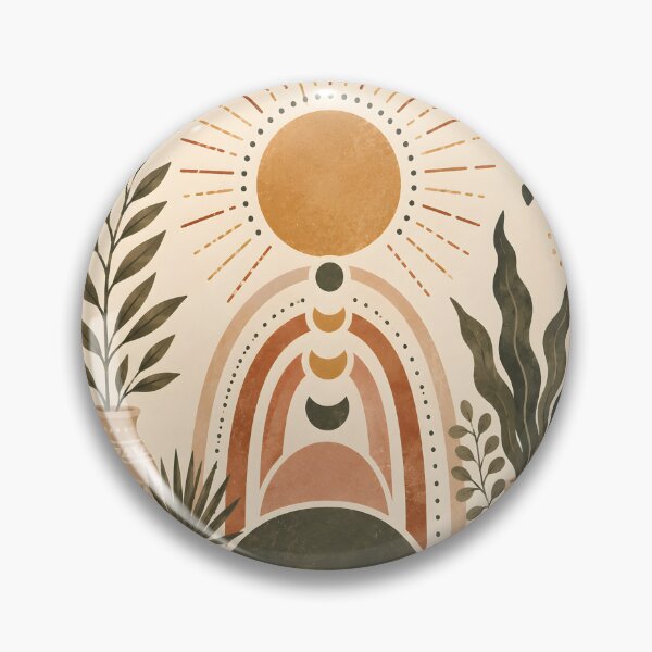 Item preview, Boho Sun & Botanical Arch – Earthy Desert Botanical Wall Art designed and sold by nimmitrends.