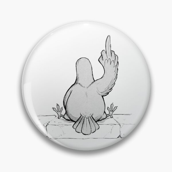 Item preview, Fine de Claire - Pigeon Middle Finger Sassy Sketch designed and sold by LiapkaShaped.