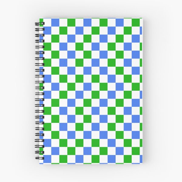 Item preview, Blue And Green Checkered Design White  designed and sold by PatternTitan.