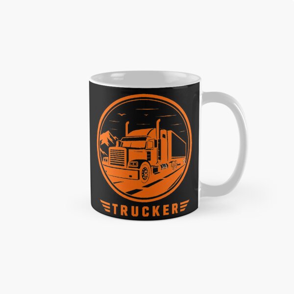 Item preview, Vintage Semi Truck Highway Emblem - Classic Trucker Life designed and sold by Haque Designs.