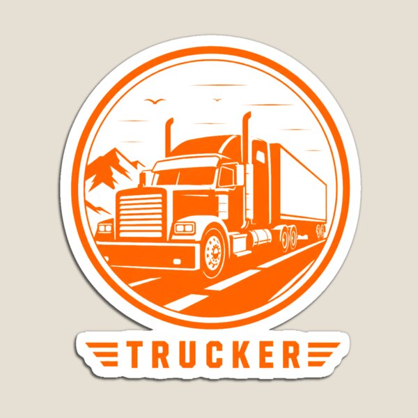 Item preview, Vintage Semi Truck Highway Emblem - Classic Trucker Life designed and sold by Haque Designs.