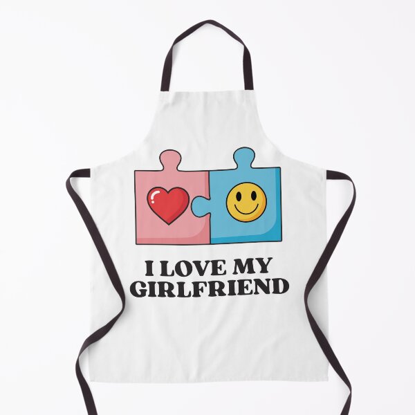 Item preview, I Love My Girlfriend - Heart Smiley Puzzle Piece  designed and sold by FemmePod.