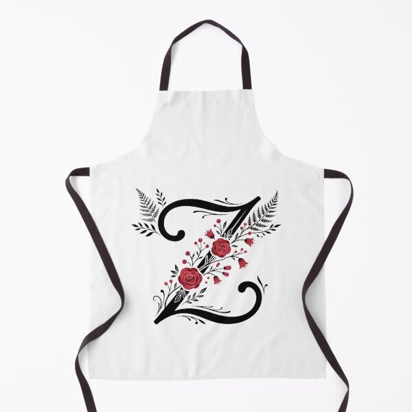 Item preview, Black and red Floral Letter Z Botanical Monogram designed and sold by ITCHAWAWAA.