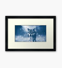 Winter Snow Wolf Animal Mystical Framed Print