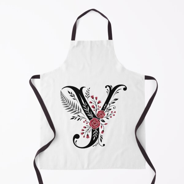 Item preview, Black and red Floral Letter Y Botanical Monogram designed and sold by ITCHAWAWAA.