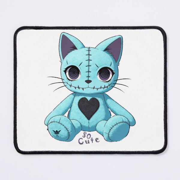 Item preview, creepy cat,Creepy Stitched Cat – Cute Horror Halloween designed and sold by TitiaDesign.