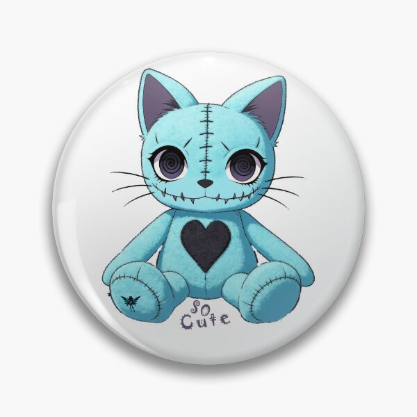 Item preview, creepy cat,Creepy Stitched Cat – Cute Horror Halloween designed and sold by TitiaDesign.