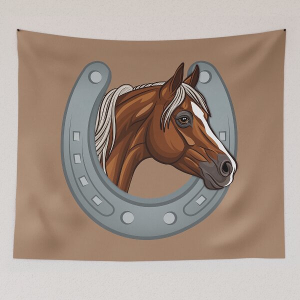 Item preview, An Arab, Abu'urqub, and a horseshoe designed and sold by Cheval-de-coeur.