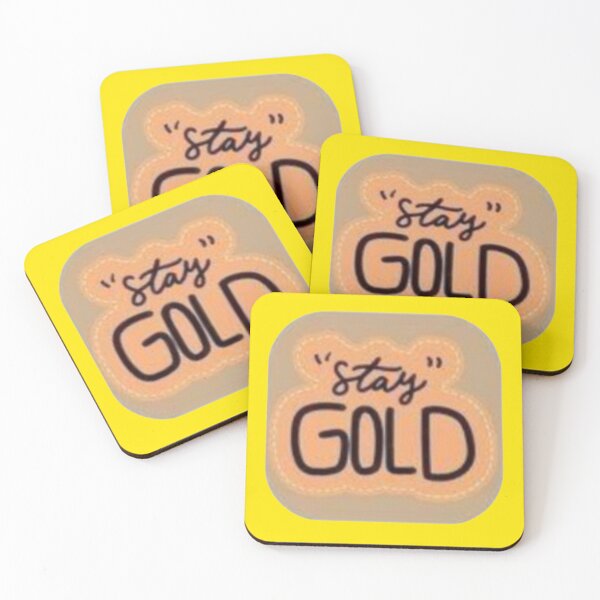 Item preview, Stay Gold Aesthetic Stitched Patch Quote Sticker designed and sold by Scro-Ciob-Shop.