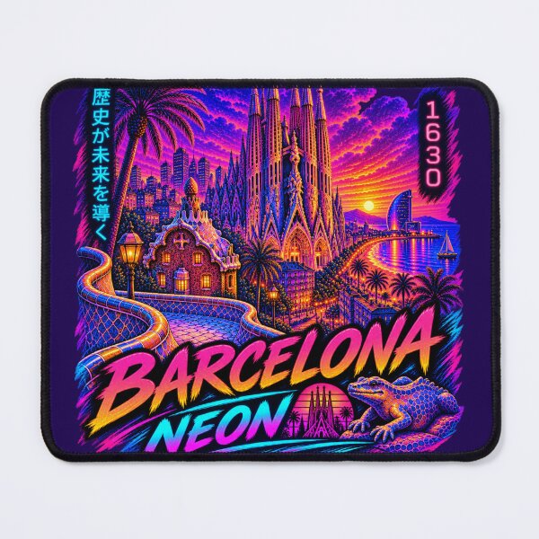 Item preview, Barcelona Neon Sunset Cityscape designed and sold by Houldi.