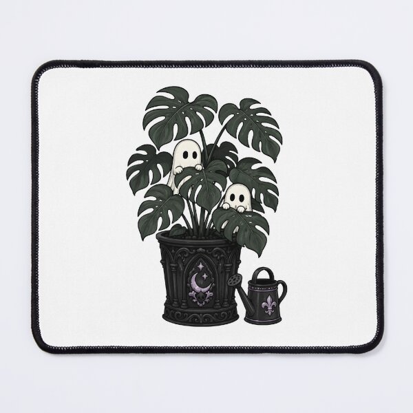 Item preview, Monstera Ghosts Gothic Houseplant Garden Illustration designed and sold by Artmares.