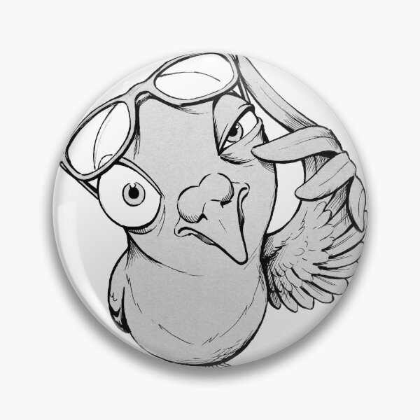 Item preview, Fine de Claire - Sassy Pigeon with Glasses Sketch designed and sold by LiapkaShaped.