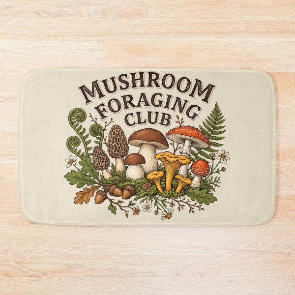Item preview, Mushroom Foraging Club Vintage Woodland Fungi Botanical Illustration designed and sold by Pick&Grin.