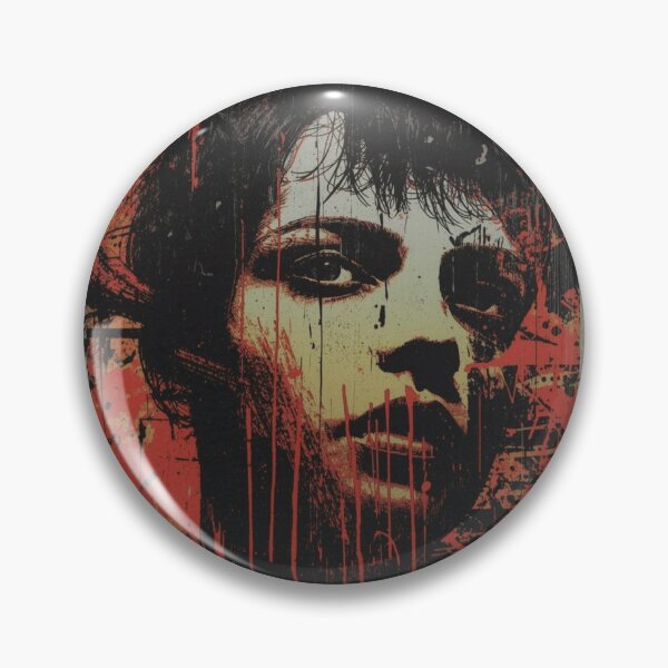 Item preview, Grunge Punk Girl Portrait Red Splatter Street Art designed and sold by ERODED SELF.