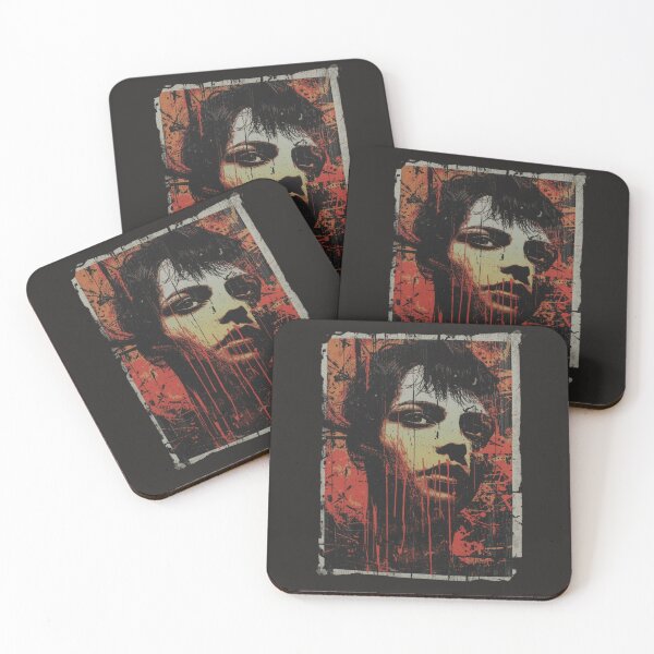 Item preview, Grunge Punk Girl Portrait Red Splatter Street Art designed and sold by ERODED SELF.