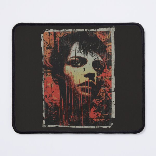 Item preview, Grunge Punk Girl Portrait Red Splatter Street Art designed and sold by ERODED SELF.