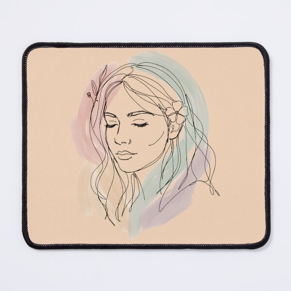 Item preview, Inner Peace - Boho Line Art Woman Portrait designed and sold by Tom-Apex-Art.