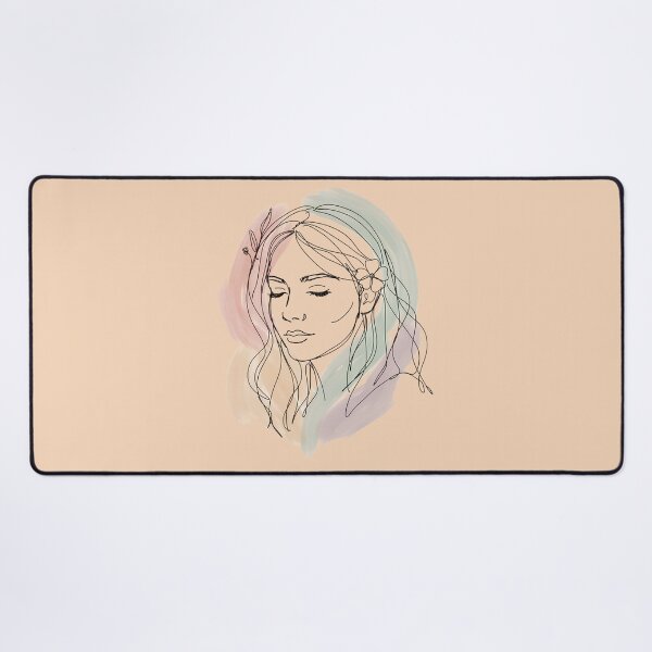 Item preview, Inner Peace - Boho Line Art Woman Portrait designed and sold by Tom-Apex-Art.