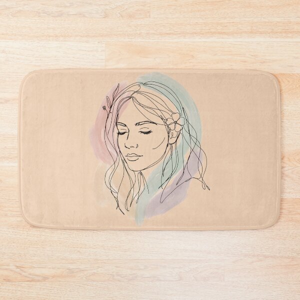 Item preview, Inner Peace - Boho Line Art Woman Portrait designed and sold by Tom-Apex-Art.