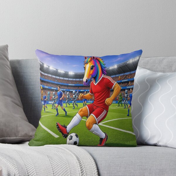 Item preview, Rainbow Horse Football Soccer Star in Stadium designed and sold by Breezes-of-Ida.