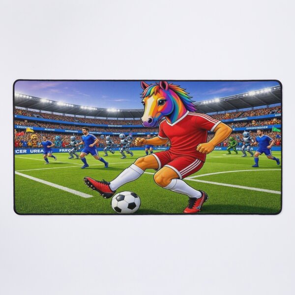 Item preview, Rainbow Horse Football Soccer Star in Stadium designed and sold by Breezes-of-Ida.