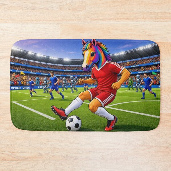 Item preview, Rainbow Horse Football Soccer Star in Stadium designed and sold by Breezes-of-Ida.