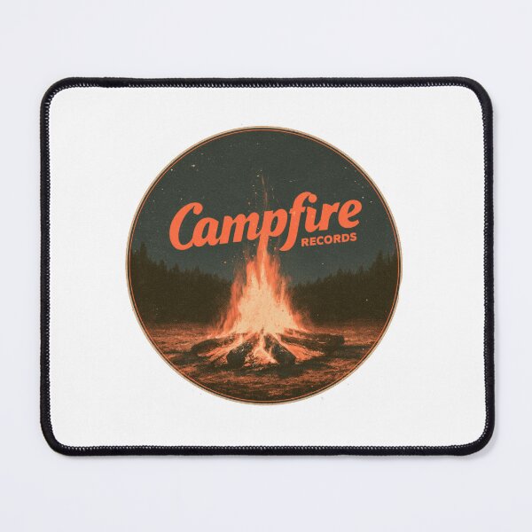 Item preview, Campfire Records Retro Rock N Roll Music Label Logo designed and sold by Ignorant-Artist.