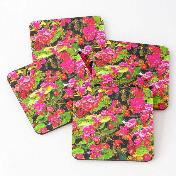Item preview, Vibrant, Pink and Red Begonia Flowers, Digital Art designed and sold by AMacGPhilly.
