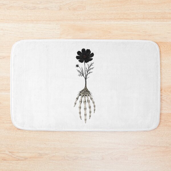 Item preview, Skeletal Hand Black Flower Gothic Botanical Illustration designed and sold by Artmares.