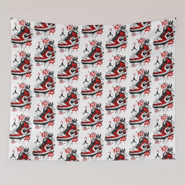 Item preview, Fly High Red Sneakers Graffiti Art HYPEBEAST designed and sold by PRIME4YOU.