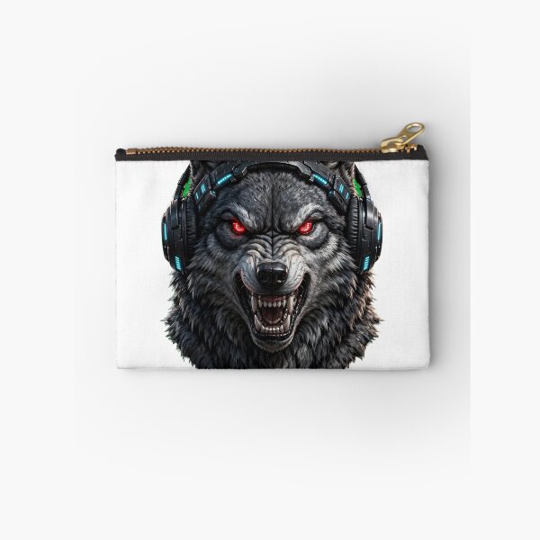 Item preview, Cyber Gamer Wolf Glowing Red Eyes Gaming Headset designed and sold by Pandora´s Box.