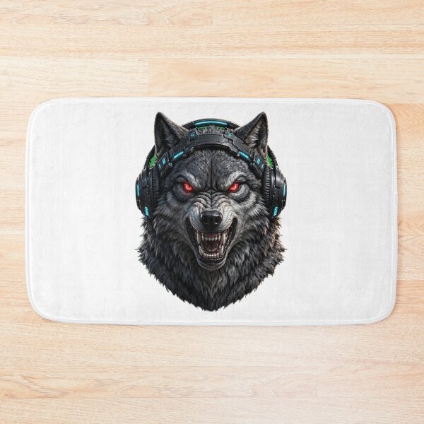 Item preview, Cyber Gamer Wolf Glowing Red Eyes Gaming Headset designed and sold by Pandora´s Box.