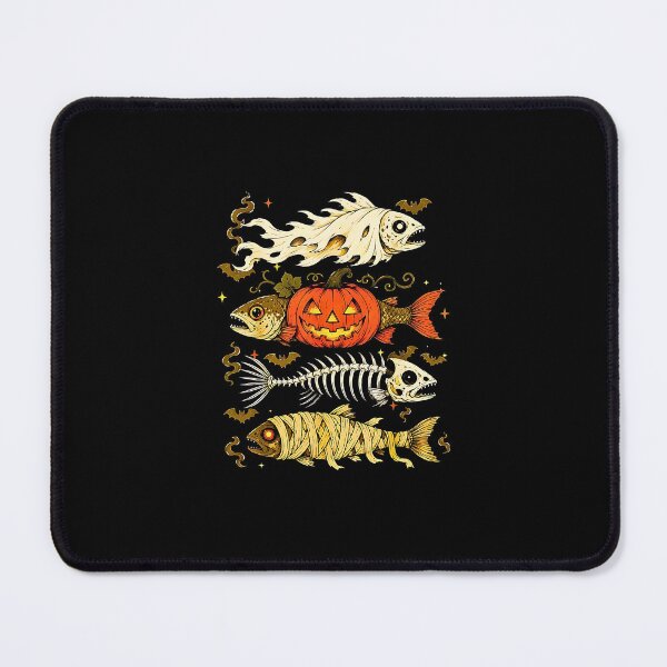 Item preview, Spooky Halloween Fish Mummy Pumpkin Skeleton Horror designed and sold by Rahamkshop.