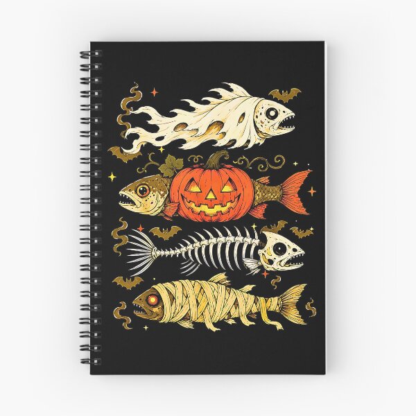 Item preview, Spooky Halloween Fish Mummy Pumpkin Skeleton Horror designed and sold by Rahamkshop.
