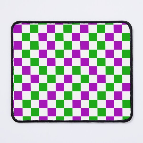 Item preview, Purple And Green Checkered Design White designed and sold by PatternTitan.