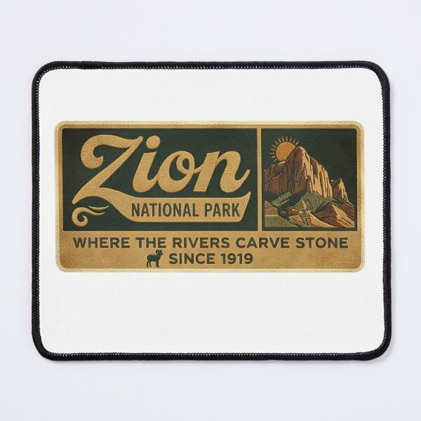 Item preview, Zion National Park Vintage Patch Retro Utah Red Rock Canyon Hiking Souvenir designed and sold by LittleArij.