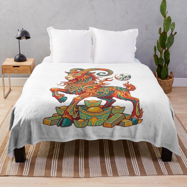 Item preview, Majestic Fire Goat 2027 Chinese Zodiac Lunar New Year Wealth Ram designed and sold by taogiauco.
