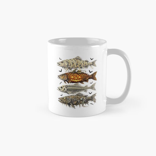 Item preview, Spooky Halloween Fish Mummy Pumpkin Skeleton Horror designed and sold by Rahamkshop.