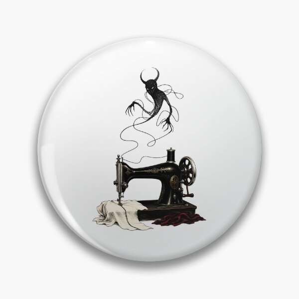 Item preview, Sewing Machine Thread Monster Vintage Gothic Illustration designed and sold by Artmares.