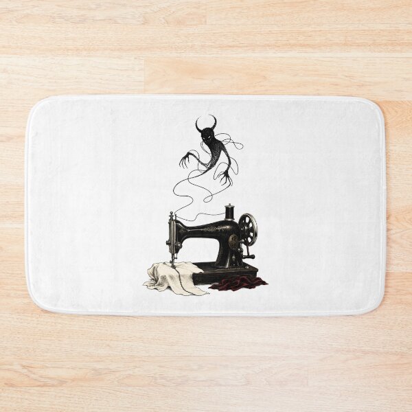 Item preview, Sewing Machine Thread Monster Vintage Gothic Illustration designed and sold by Artmares.