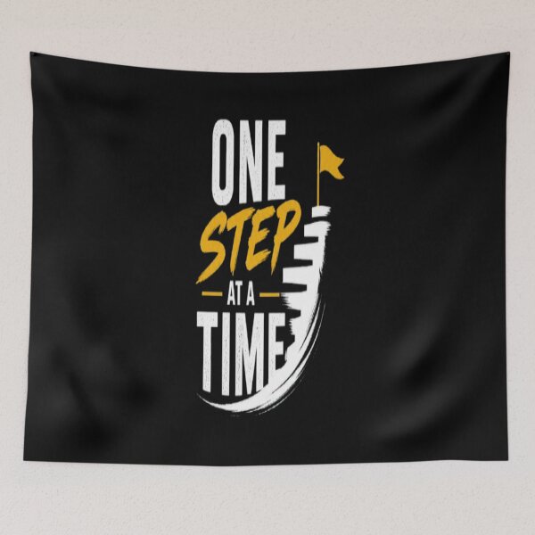 Item preview, One Step At A Time Motivational Hiking Mountain Design designed and sold by v6ziix.