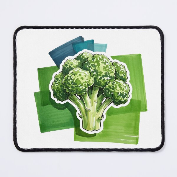 Item preview, Cute Broccoli Vinyl Sticker | Fresh Vegetable Foodie Water Bottle Decal | Hand-Drawn Watercolor Marker Veggie Art | Healthy Eating Laptop Decal designed and sold by SergioMiklos.