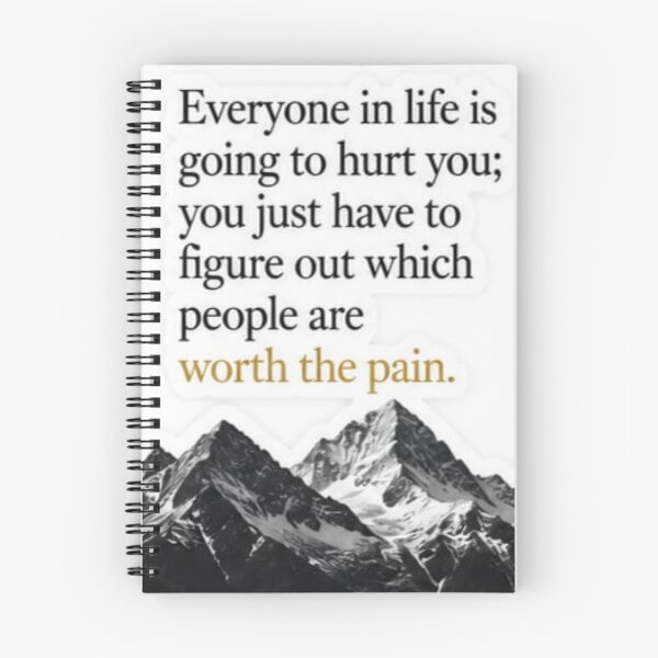 Item preview, Everyone In Life Is Going To Hurt You Mountain Quote Sticker designed and sold by Scro-Ciob-Shop.